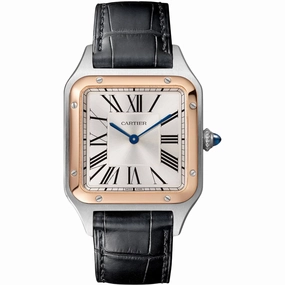 Cartier Men's Watch - Dumont Quartz SS Case White Dial Leather Strap | W2SA0011