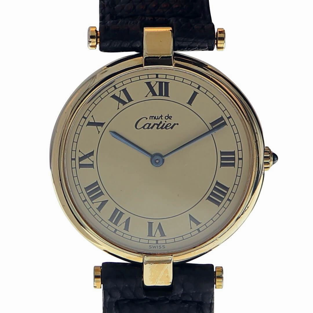 Cartier Must de Cartier Vermeil, Year 1990 Ladies Vintage Watch