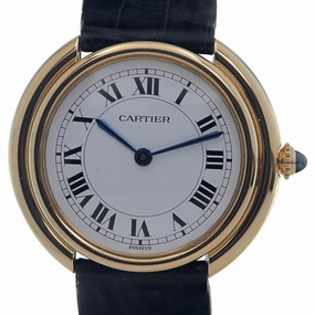 Cartier Vendome 18k Gold Mens Vintage Watch
