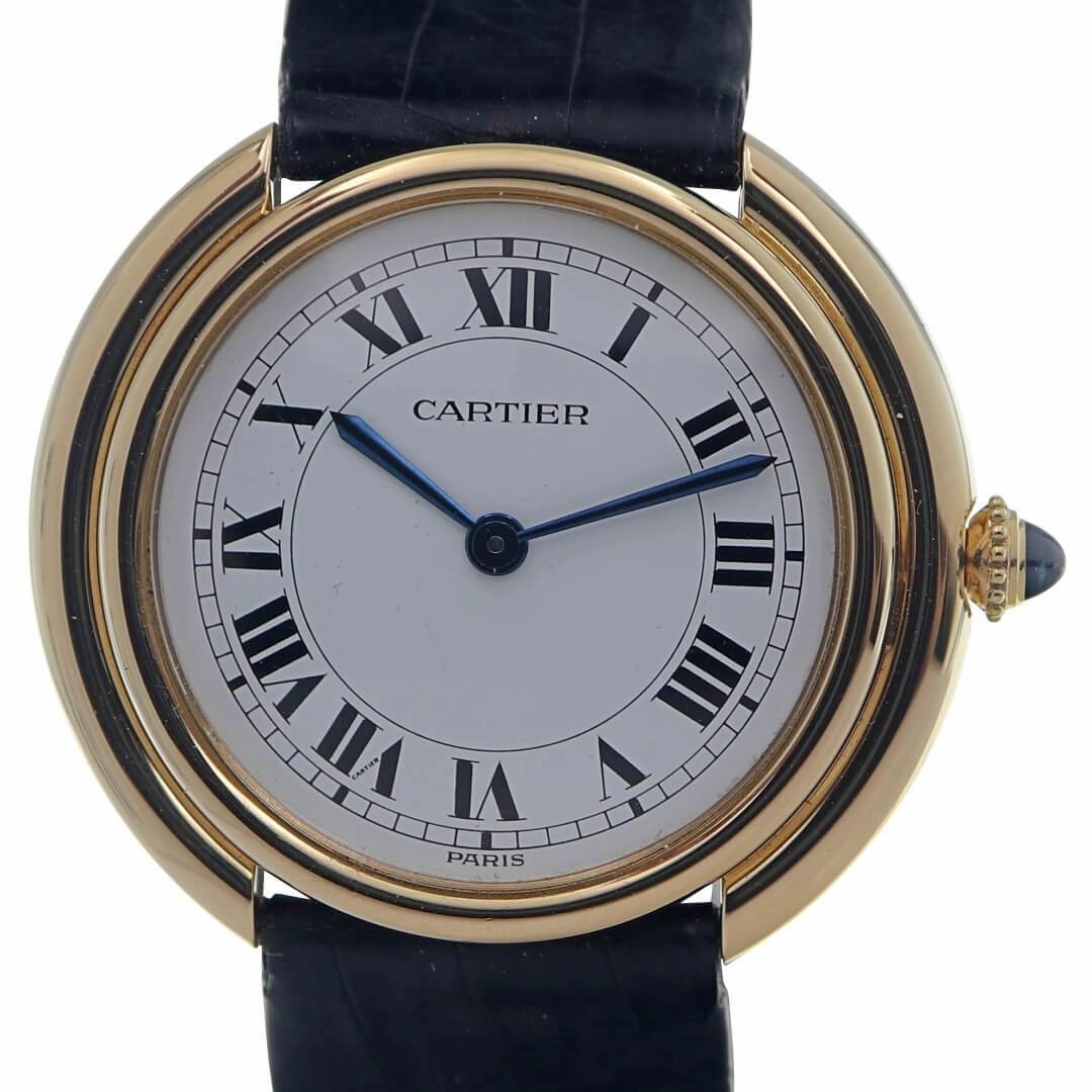 Cartier Vendome 18k Gold Mens Vintage Watch