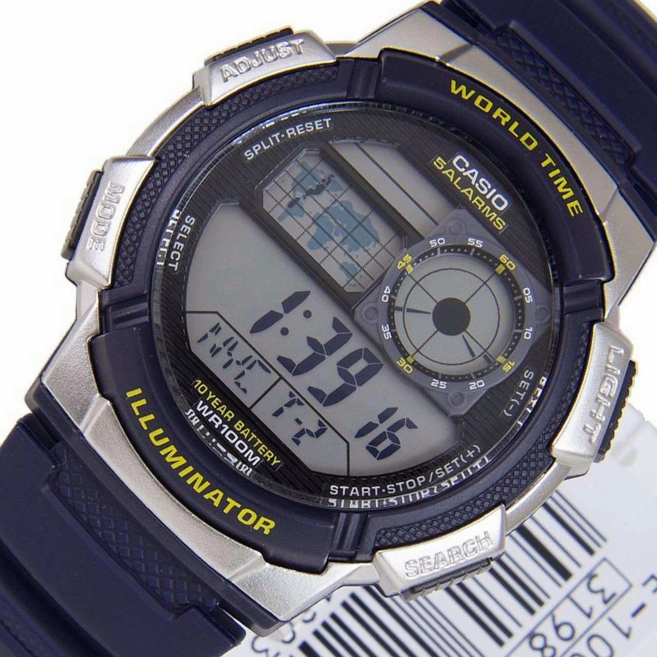 Casio AE-1000W-2A Navy Blue Resin Strap Watch for Men