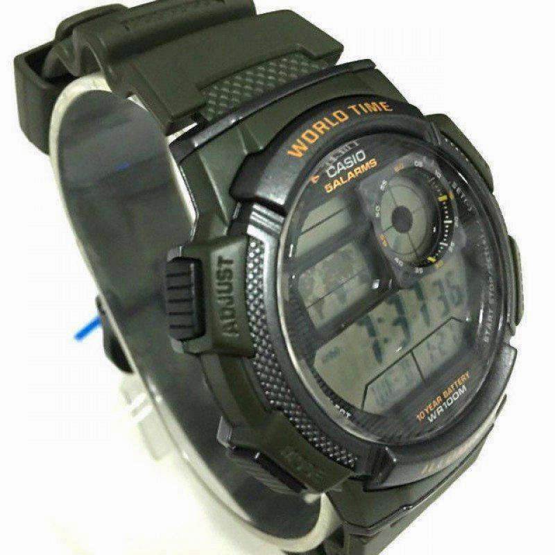 Casio AE-1000W-3A Green Resin Strap Watch for Men