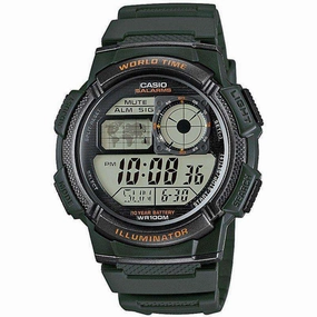 Casio AE-1000W-3A Green Resin Strap Watch for Men