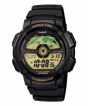 Casio AE-1100W-1BVDF Black Resin Strap Watch for Men