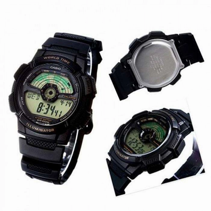 Casio AE-1100W-1BVDF Black Resin Strap Watch for Men