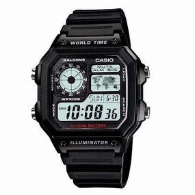 Casio AE-1200WH-1AVDF Black Resin Watch for Men
