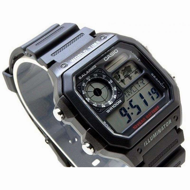 Casio AE-1200WH-1AVDF Black Resin Watch for Men