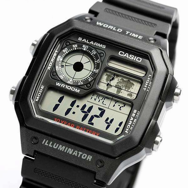 Casio AE-1200WH-1AVDF Black Resin Watch for Men