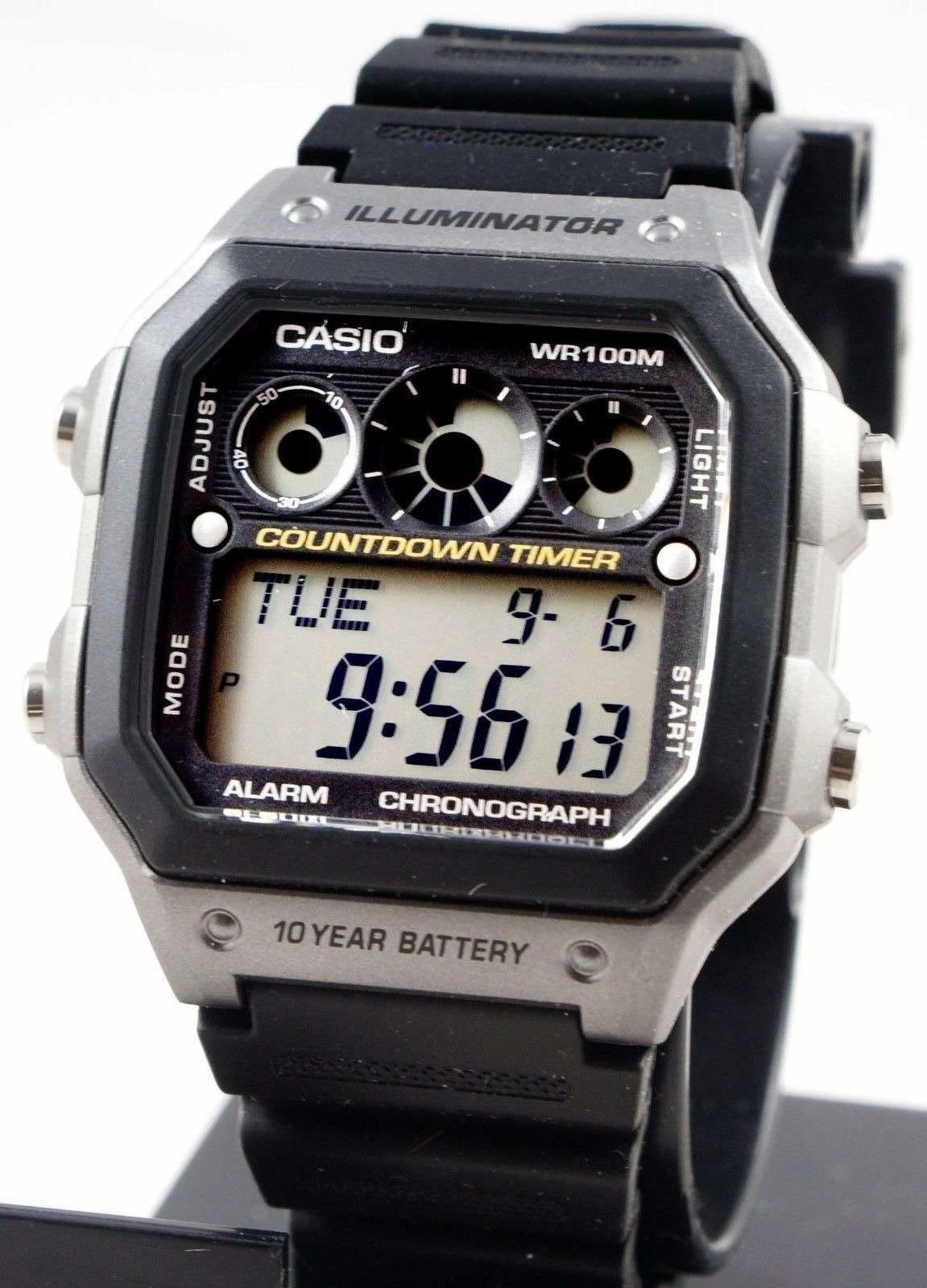 Casio AE-1300WH-8A  Black Resin Strap Watch For Men
