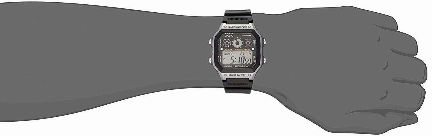 Casio AE-1300WH-8A  Black Resin Strap Watch For Men