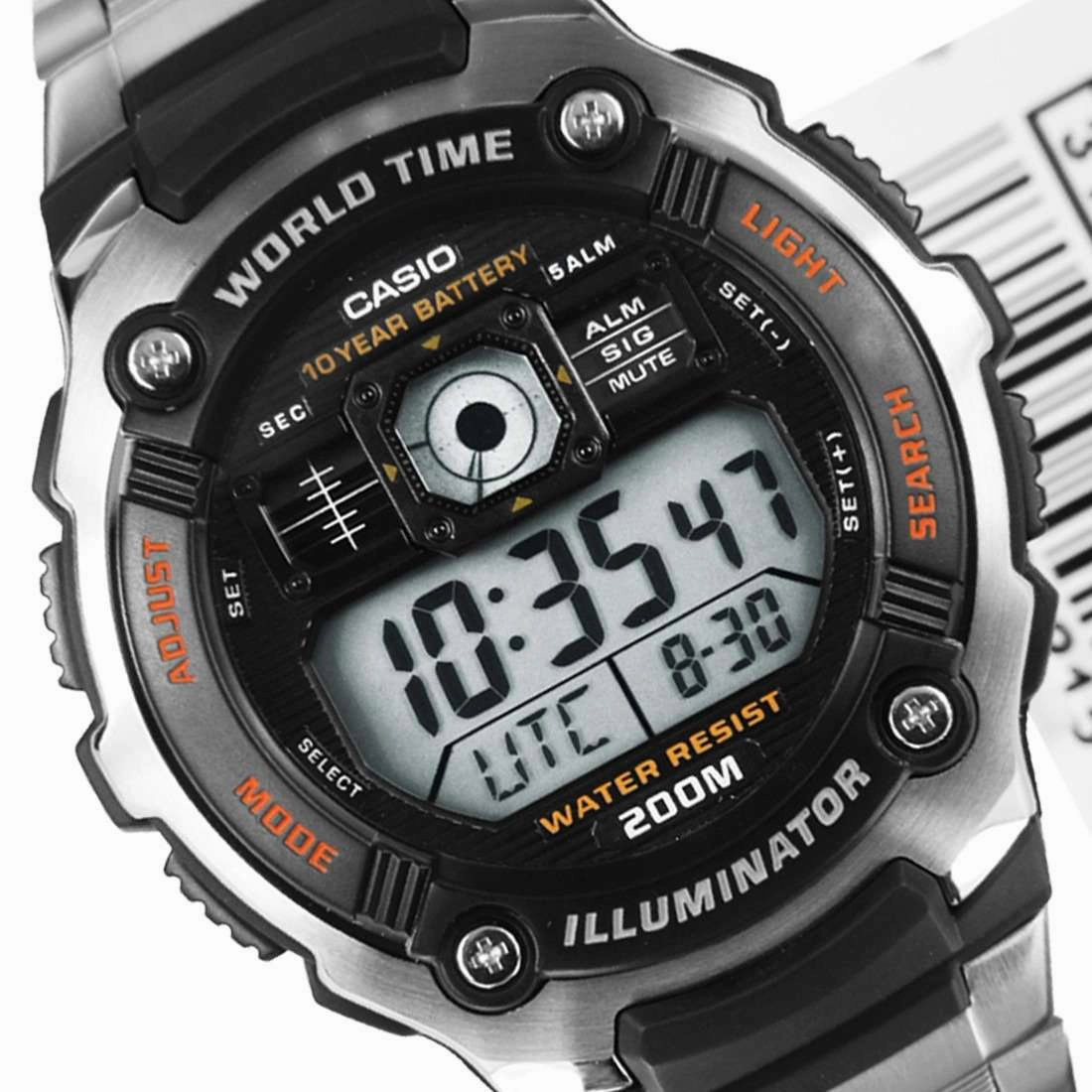 Casio AE-2000WD-1A Silver Stainless  Watch for Men