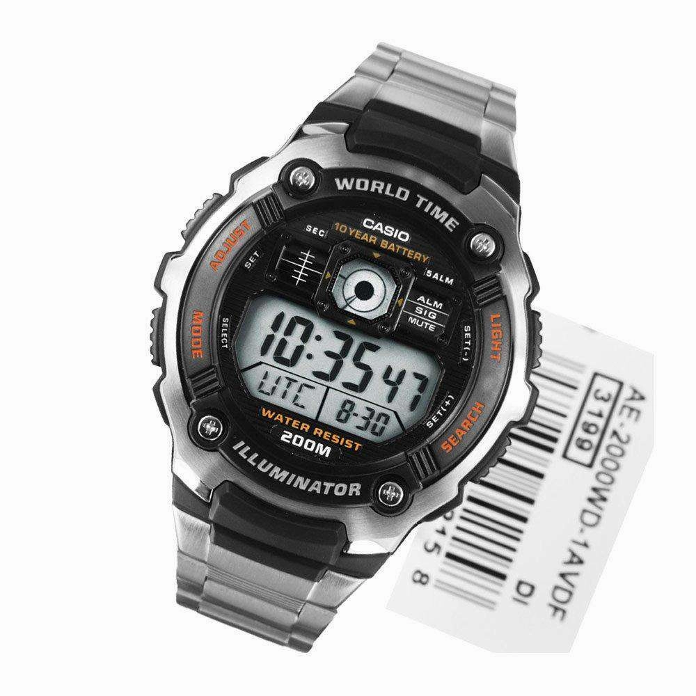 Casio AE-2000WD-1A Silver Stainless  Watch for Men