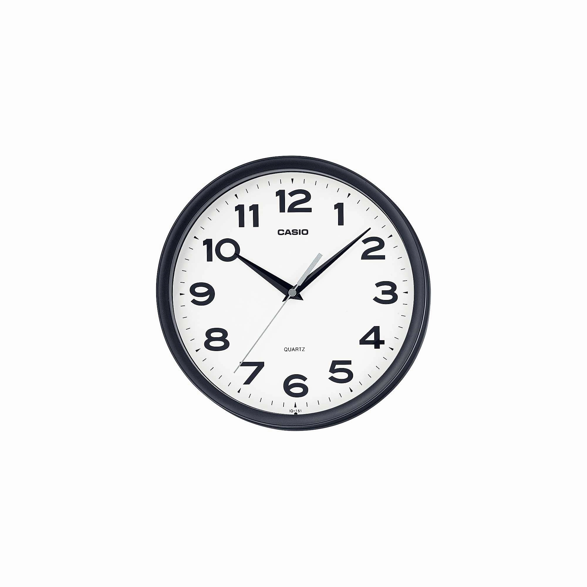 Casio Analog Black Resin Wall Clock IQ151-1D IQ-151-1D IQ-151-1 (LOCAL BUYERS ONLY)