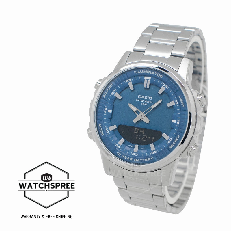 Casio Analog-Digital Sporty Design Stainless Steel Band Watch AMW880D-2A1 AMW-880D-2A1