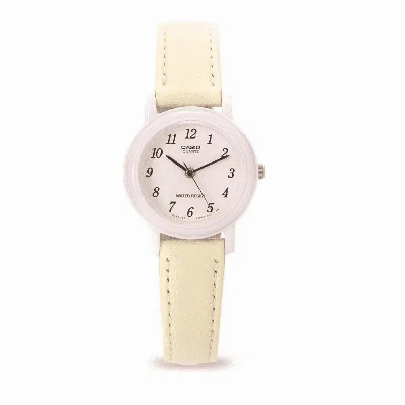 Casio Analog LQ-139L-9B Yellow Leather Strap Women's Watch