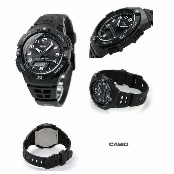 Casio AQ-S800W-1B Black Solar Powered Watch for Men