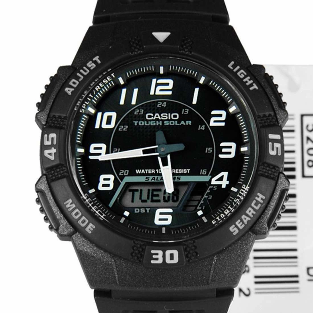 Casio AQ-S800W-1B Black Solar Powered Watch for Men