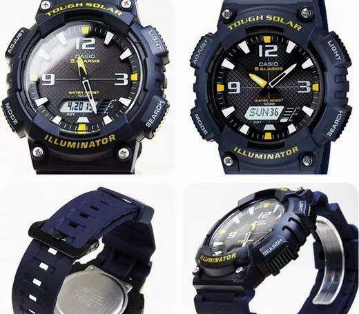 Casio AQ-S810W-2A Blue Solar Powered Watch for Men