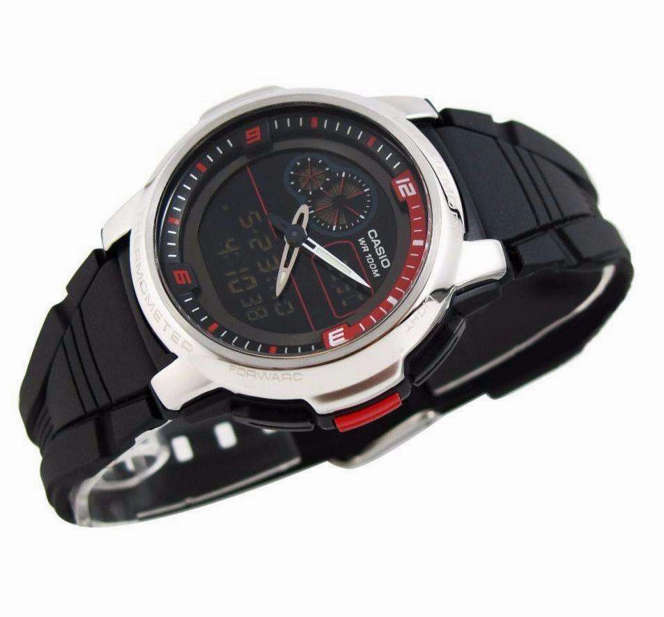 Casio AQF-102W-1BVDF Black Resin Watch for Men