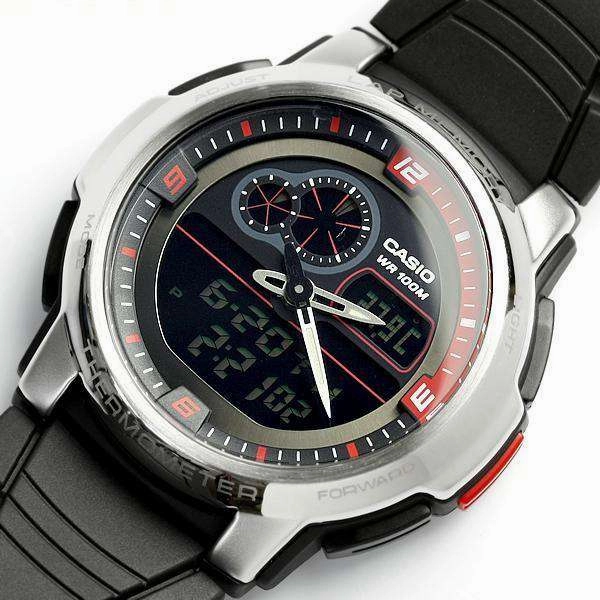 Casio AQF-102W-1BVDF Black Resin Watch for Men