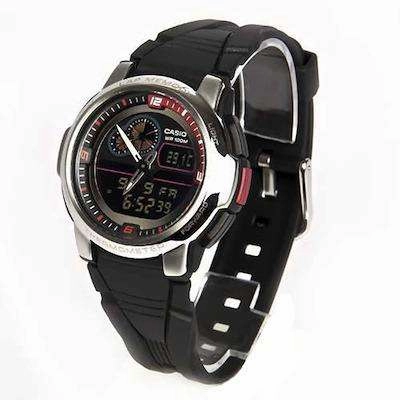 Casio AQF-102W-1BVDF Black Resin Watch for Men