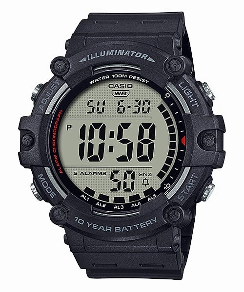 Casio Automatic Illuminator Black Resin Band Watch AE1500WH-1A