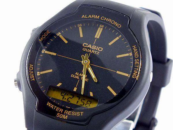 Casio AW-90H-9EVDF Black Resin Watch for Men and Women