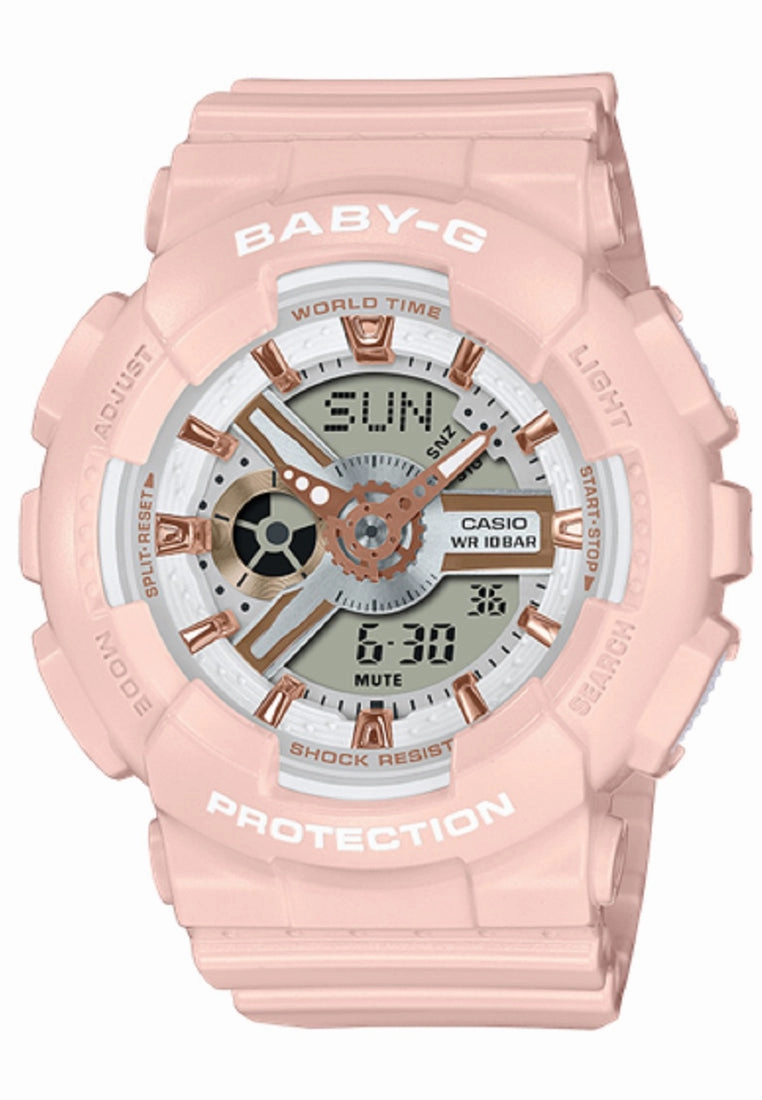 Casio Baby-g BA-110XRG-4A Digital Analog Rubber Strap Watch For Women