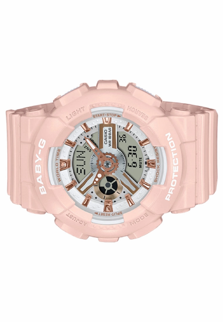 Casio Baby-g BA-110XRG-4A Digital Analog Rubber Strap Watch For Women