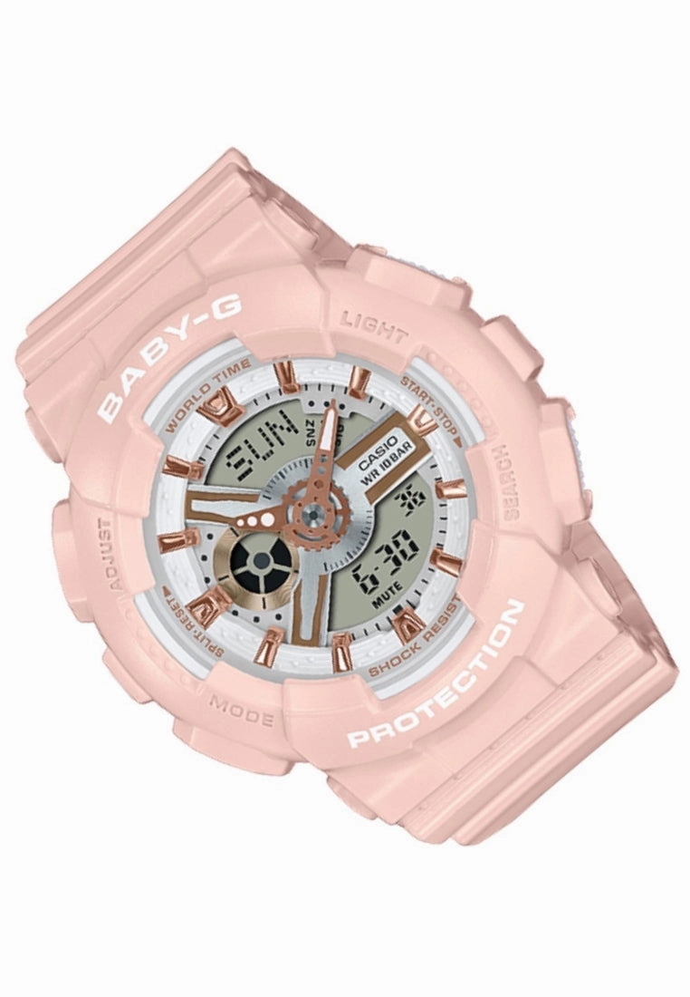 Casio Baby-g BA-110XRG-4A Digital Analog Rubber Strap Watch For Women
