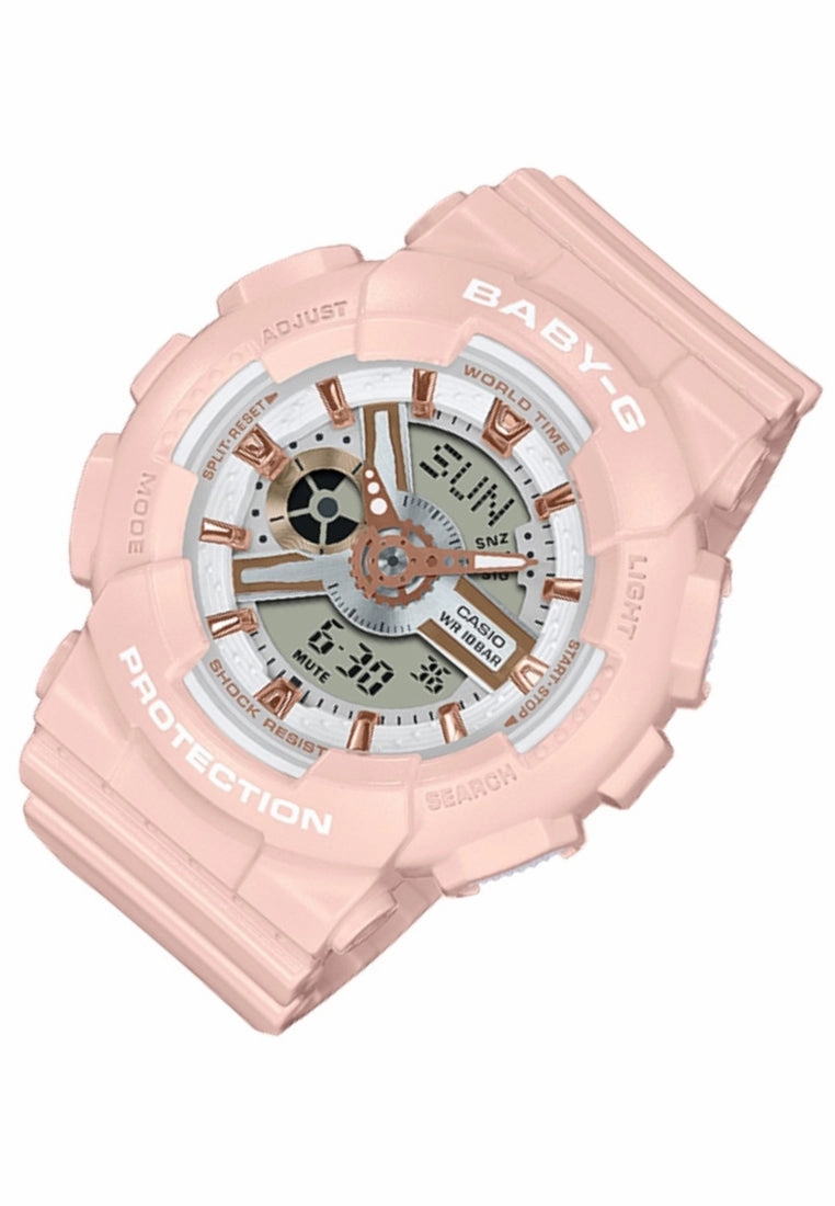 Casio Baby-g BA-110XRG-4A Digital Analog Rubber Strap Watch For Women