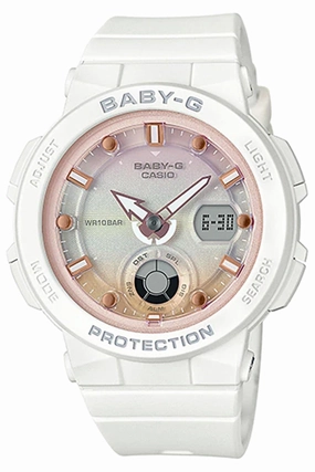 Casio Baby-g BGA-250-7A2 Digital Analog Rubber Strap Watch For Women