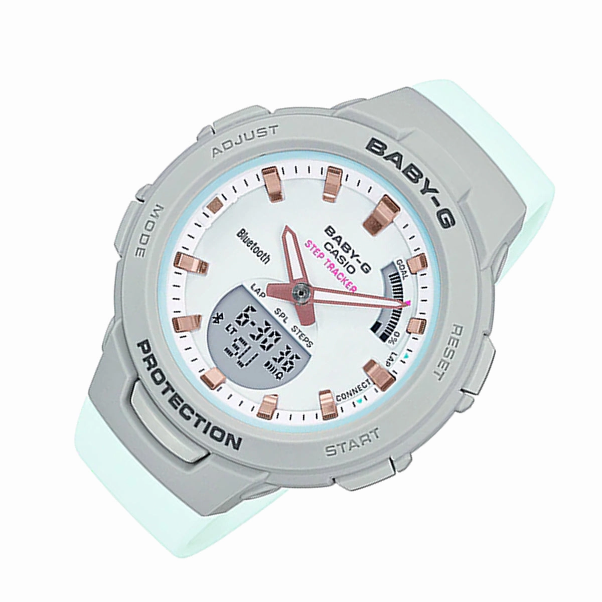 Casio Baby-g BSA-B100MC-8A Bluetooth Digital Analog Rubber Strap Watch For Women