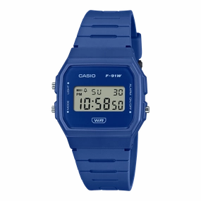 Casio Blue Resin Band Watch F91WB-2A1