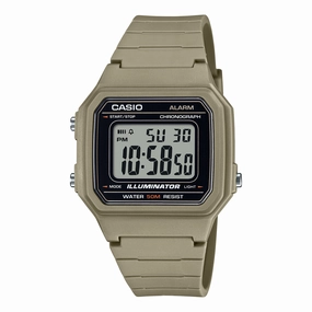 Casio Digital Beige Resin Band Watch W217H-5A W-217H-5A