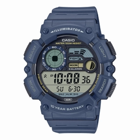 Casio Digital Dual Time Blue Resin Band Watch WS1500H-2A WS-1500H-2A