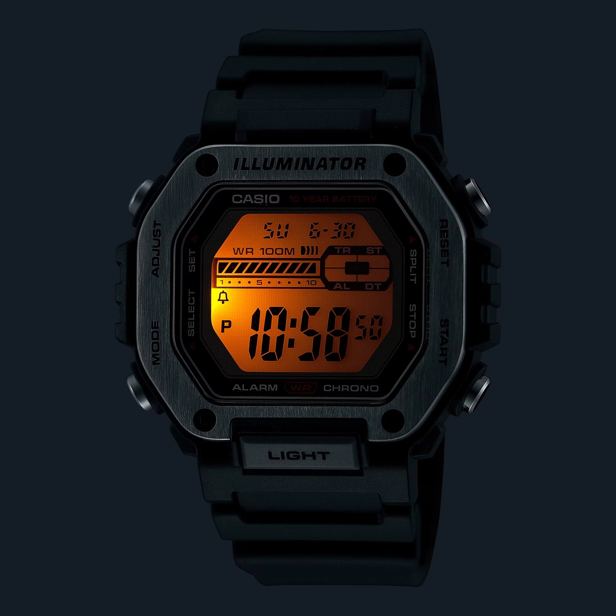 Casio Digital Dual Time Watch MWD110H-1A MWD-110H-1A