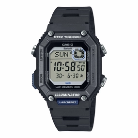 Casio Digital Sporty Bluetooth??????? Step Tracker Dual Time Black Resin Band Watch WSB1000-1A WS-B1000-1A