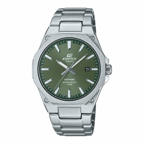 Casio Edifice 3-Hand Analog Green Dial Stainless Steel Watch EFRS108D-3A