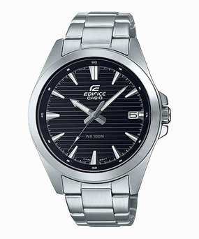 Casio Edifice 3 Hands Analog Black Dial EFV140D-1A