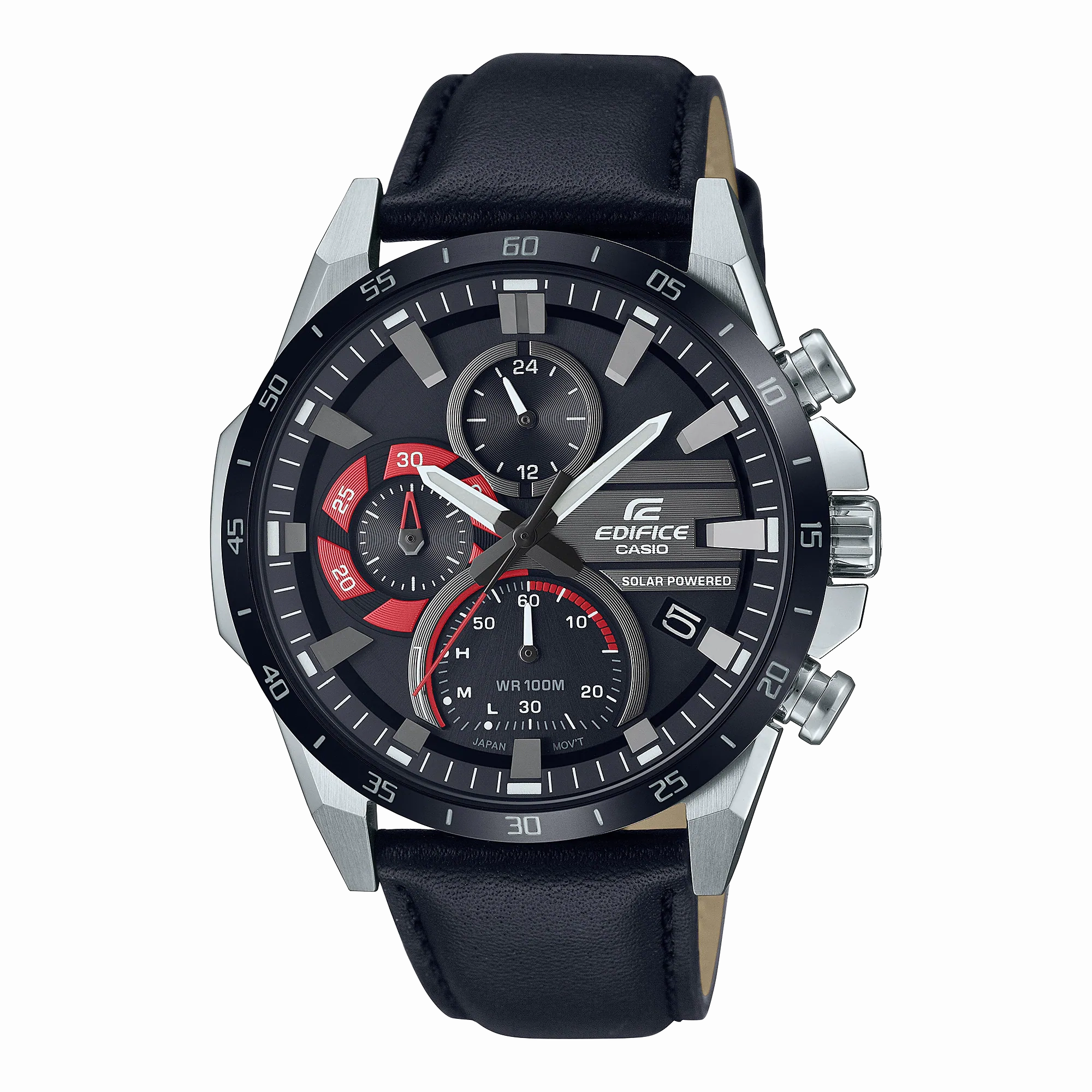 Casio Edifice Chronograph Black Leather Watch EQS940BL-1A