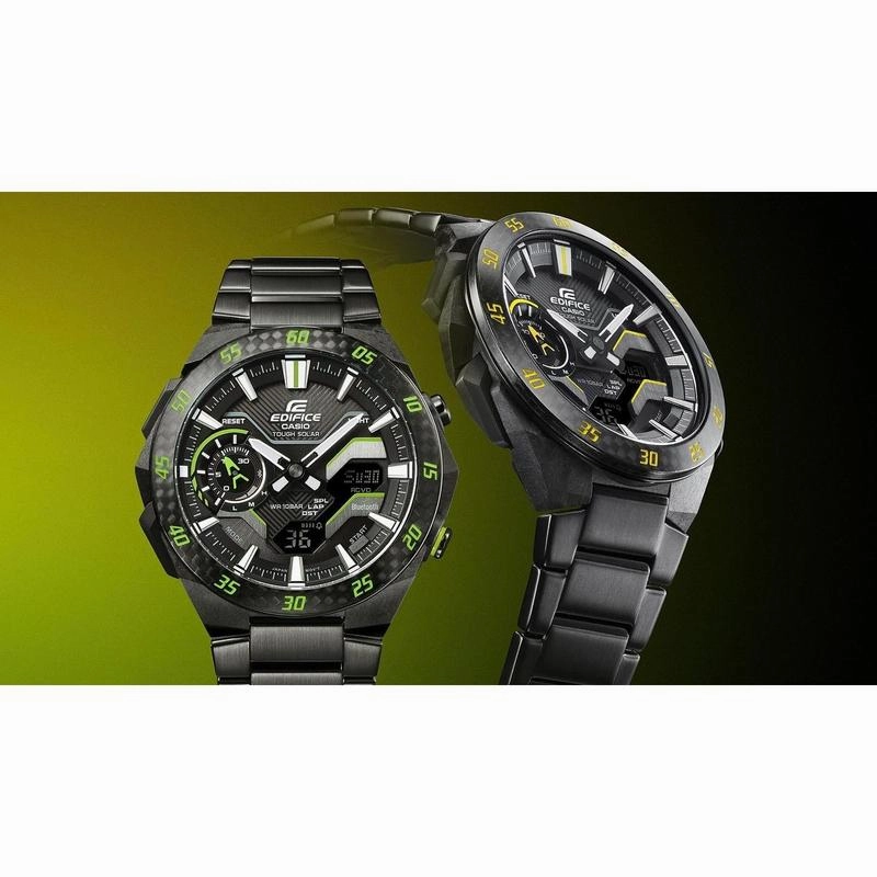 CASIO EDIFICE WINDFLOW MENS 100M BLUETOOTH SOLAR - ECB-2200RC-1A3DF