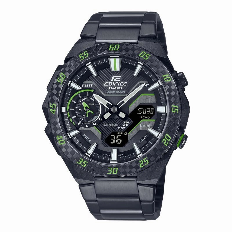 CASIO EDIFICE WINDFLOW MENS 100M BLUETOOTH SOLAR - ECB-2200RC-1A3DF