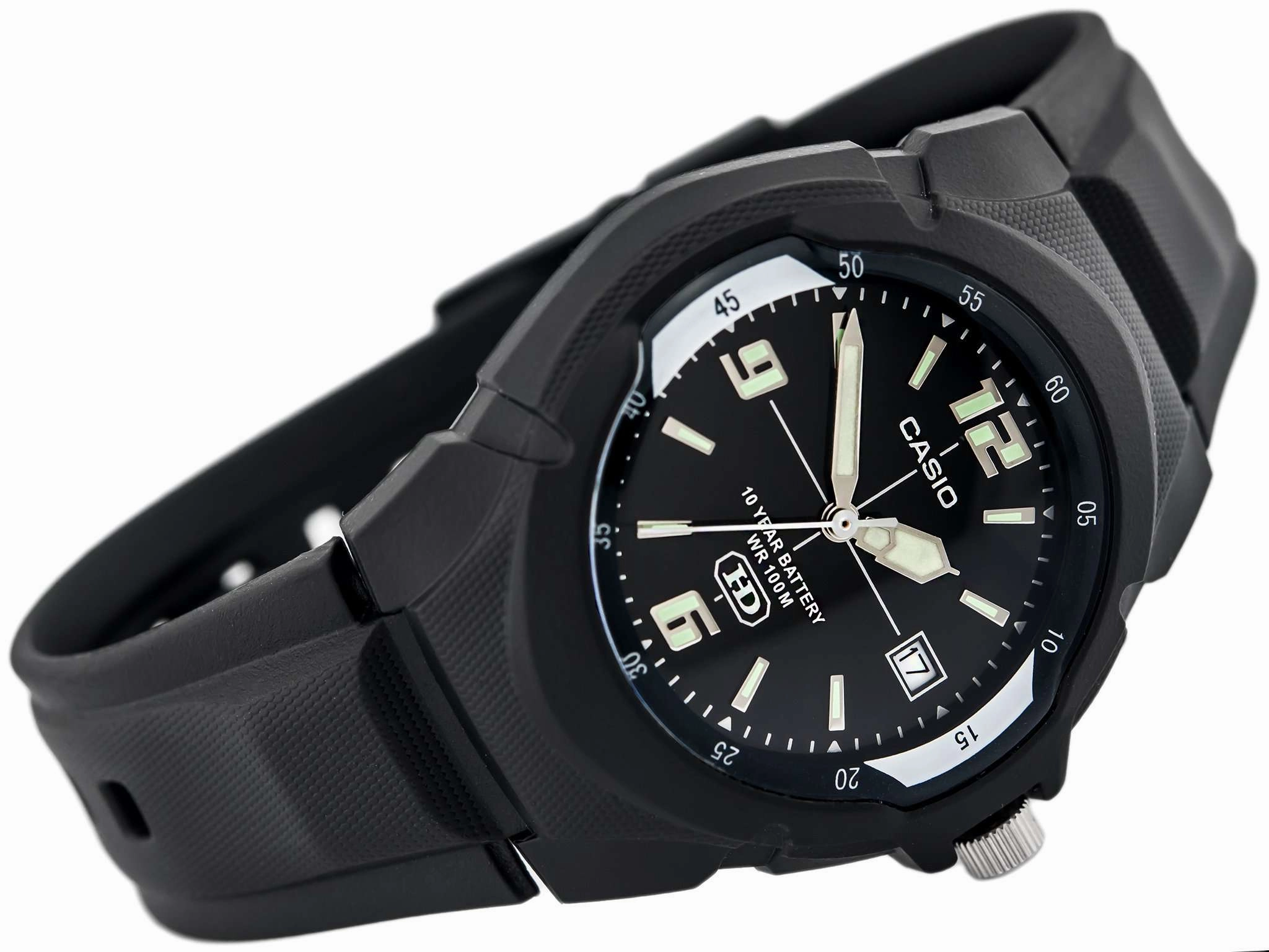 Casio Enticer MW-600F-1AVDF  Black Resin Strap Analog Men's Watch
