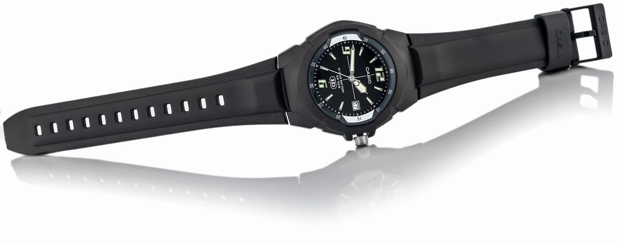 Casio Enticer MW-600F-1AVDF  Black Resin Strap Analog Men's Watch