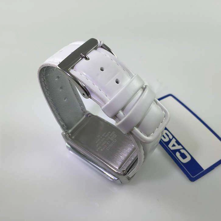 Casio Futurist LA-201WBL-7A White Leather Strap for Women