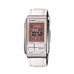 Casio Futurist LA-201WBL-7A White Leather Strap for Women