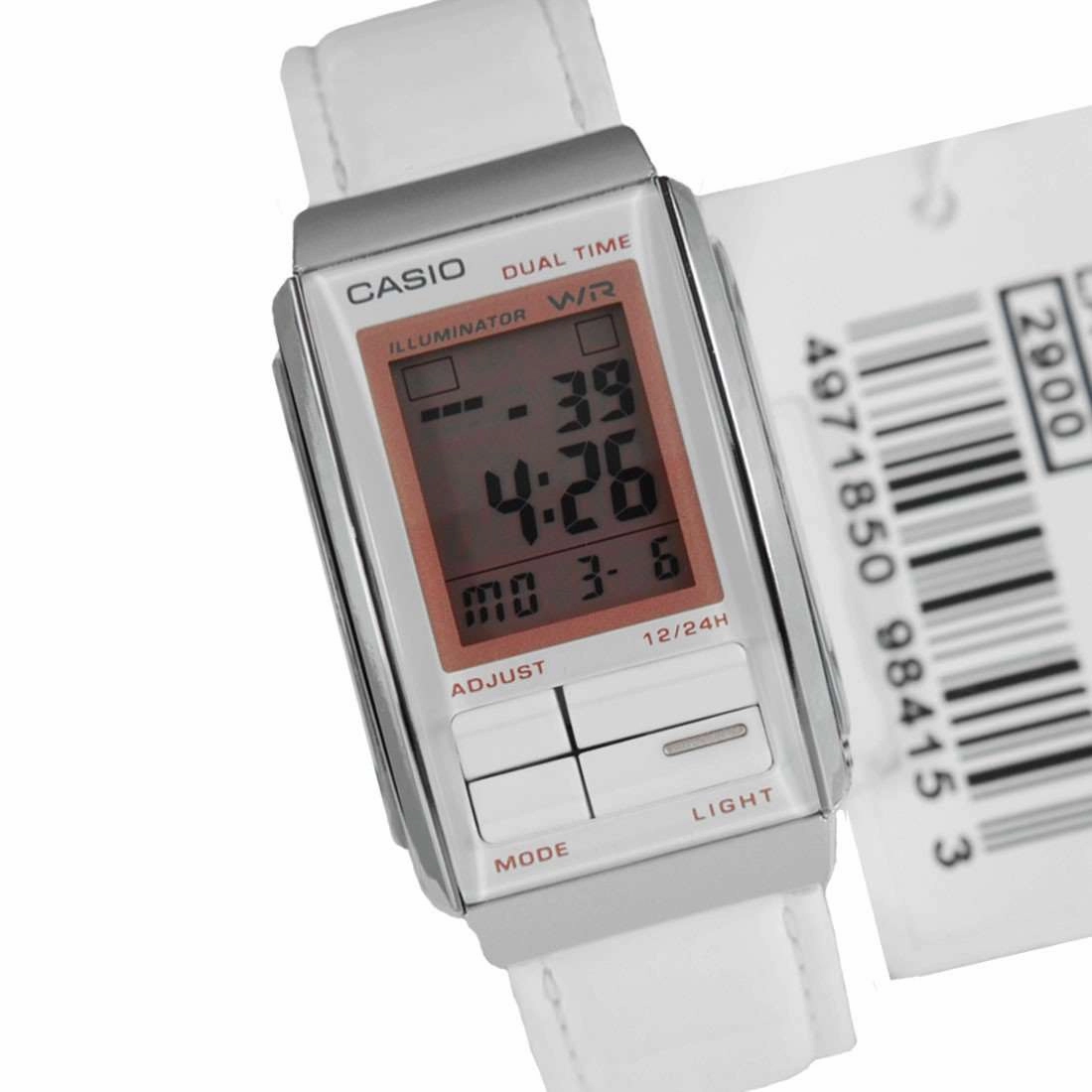 Casio Futurist LA-201WBL-7A White Leather Strap for Women