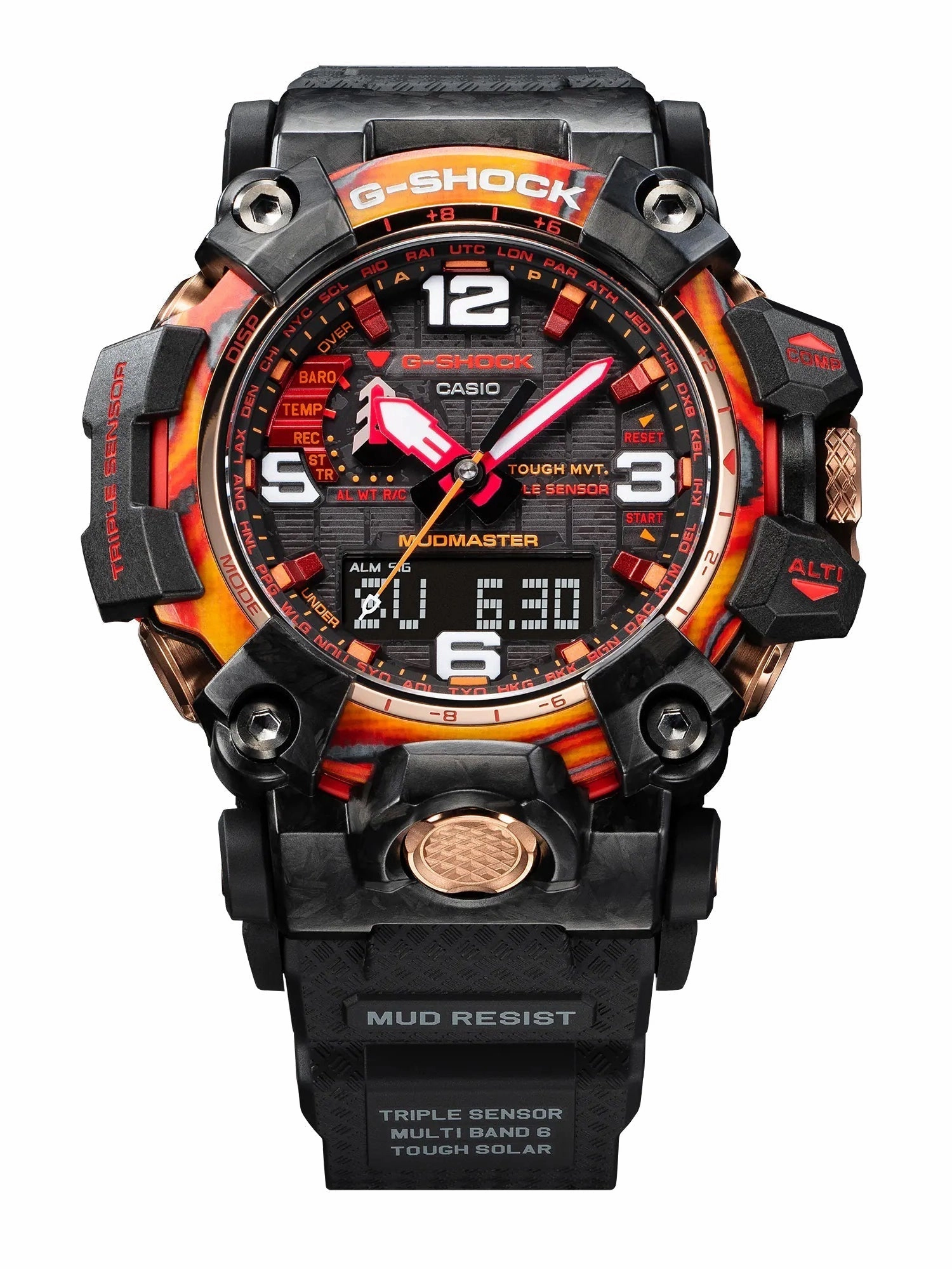 Casio G-Shock 40th Anniversary MUDMASTER SOLAR FLARE Limited Edition Watch GWG2040FR-1A
