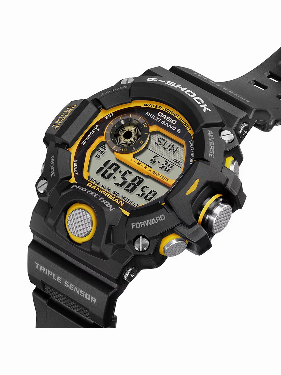 Casio G-Shock 'Master of G' Yellow Accent Series RANGEMAN Mens Watch GW-9400Y-1